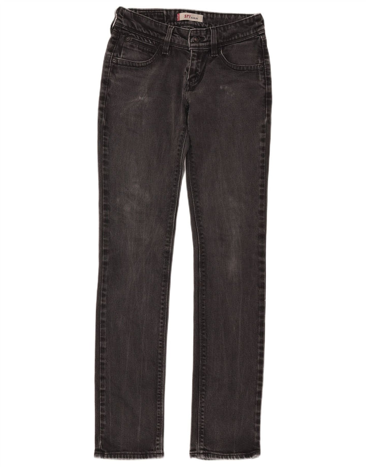 Levi's Dame 571 Slim Jeans W28 L34 Sort Bomuld