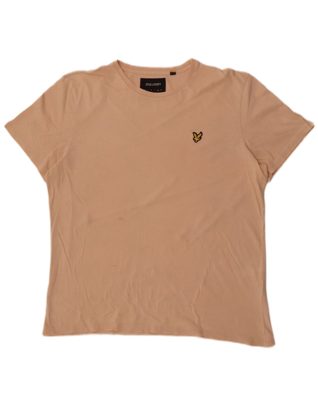 Lyle & Scott Mens T-Shirt Top XL Beige Cotton