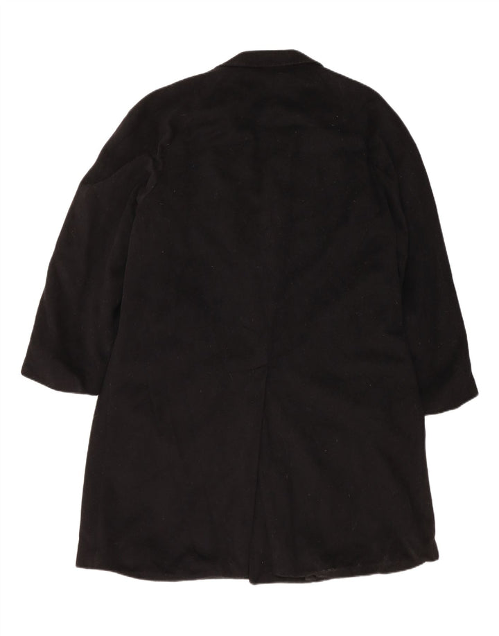 AQUASCUTUM Womens Overcoat UK 12 Medium Black New Wool
