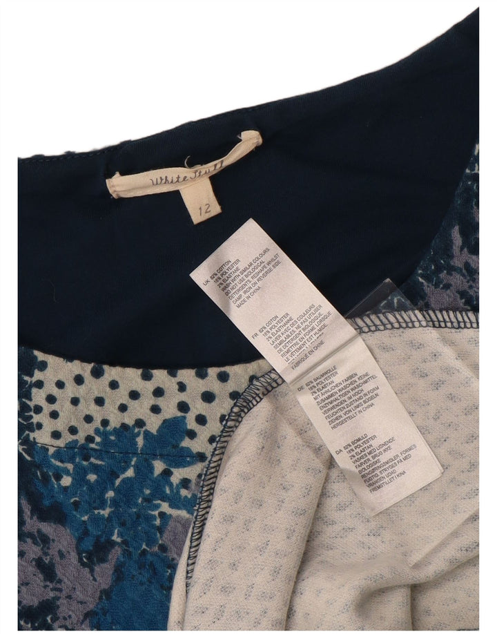 Abito a trapezio con maniche a 3/4 da donna White Stuff UK 12 Medio blu navy floreale