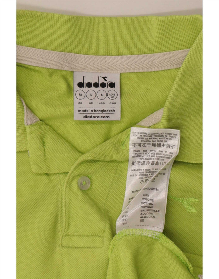 Diadora Mens Polo Shirt Small Green Cotton