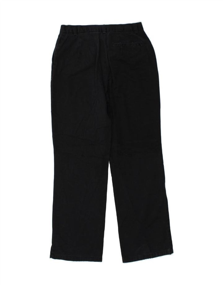 EDDIE BAUER Womens Straight Chino Trousers US 8 Medium W28 L30 Black | Vintage Eddie Bauer | Thrift | Second-Hand Eddie Bauer | Used Clothing | Messina Hembry 