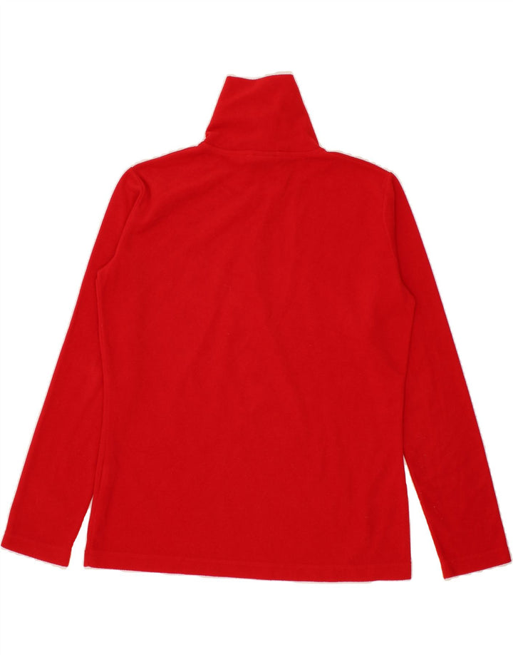 INVICTA Womens Zip Neck Fleece Jumper UK 16 Large Red Vintage Invicta and Second-Hand Invicta from Messina Hembry 