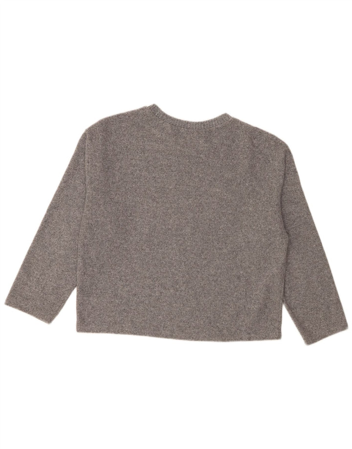 Zara Damen-Pullover mit Rundhalsausschnitt, UK 14, Mittelgrau, Polyester