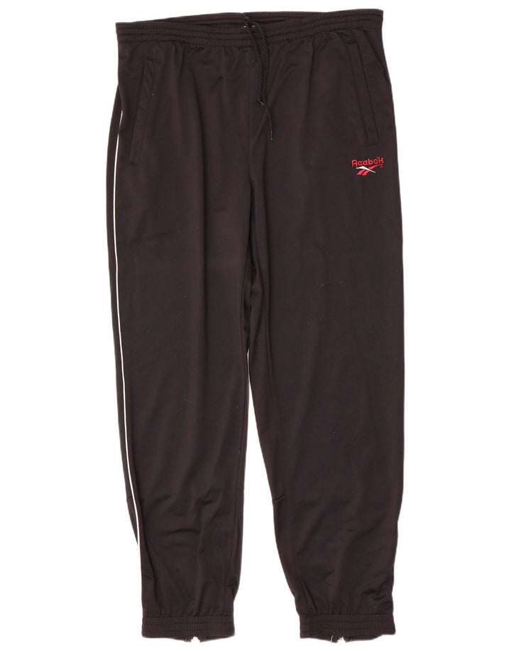 Reebok Herren-Trainingshose, Jogginghose, Größe L, Schwarz, Polyester