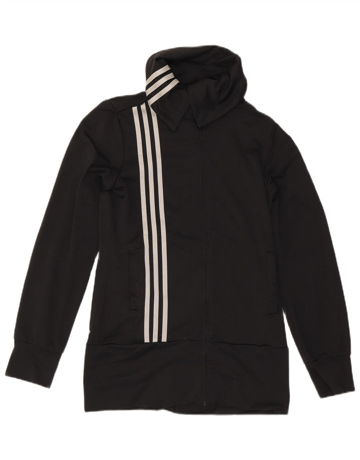 Adidas Damen Trainingsanzug Top Jacke UK 10 Small Schwarz Polyester