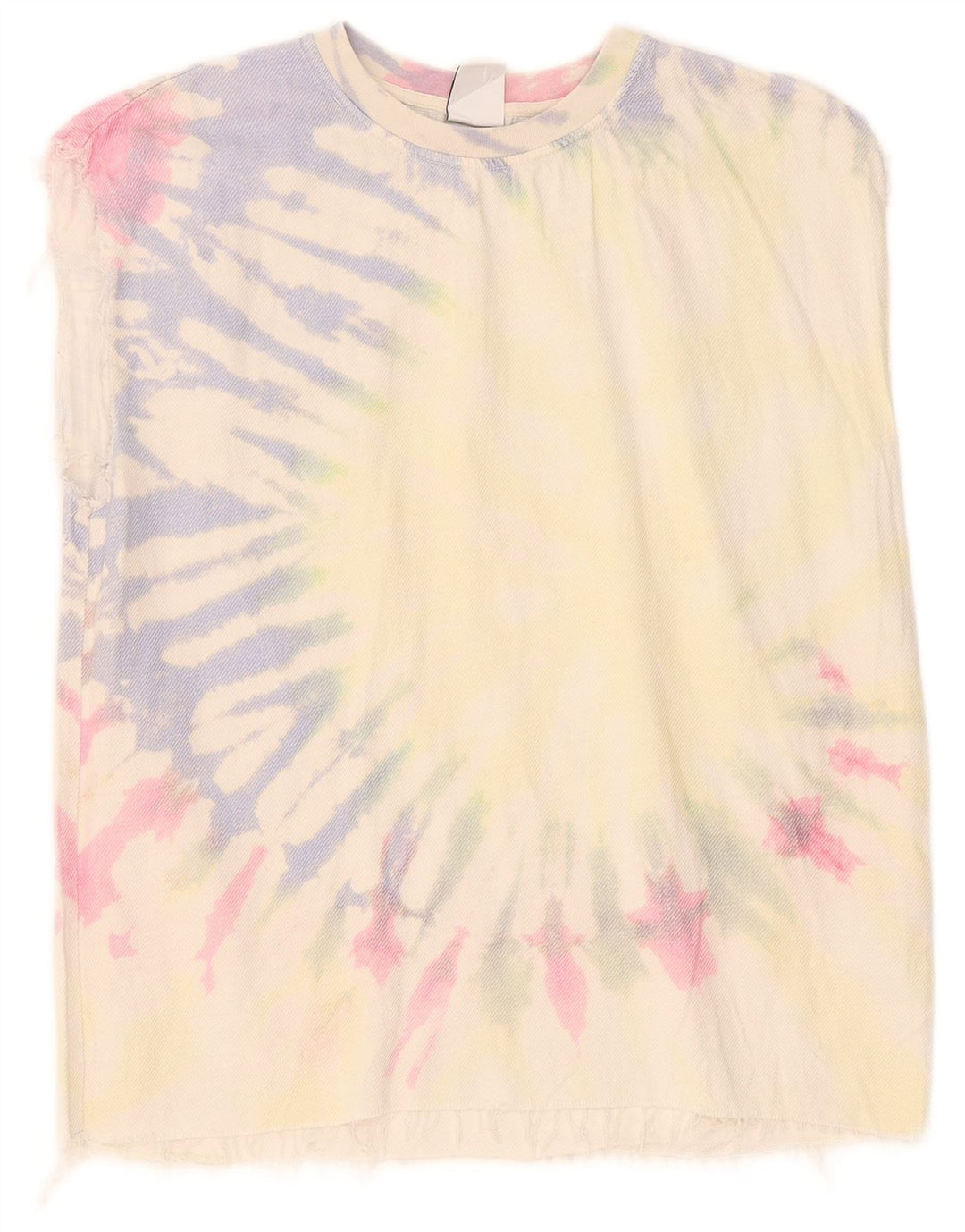 Zara Mens Vest Top Small Multicoloured Tie Dye Cotton