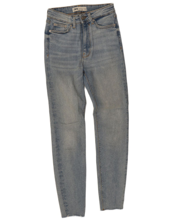 Zara Femme Jean Skinny EU 36 XS W26 L26 Bleu Coton