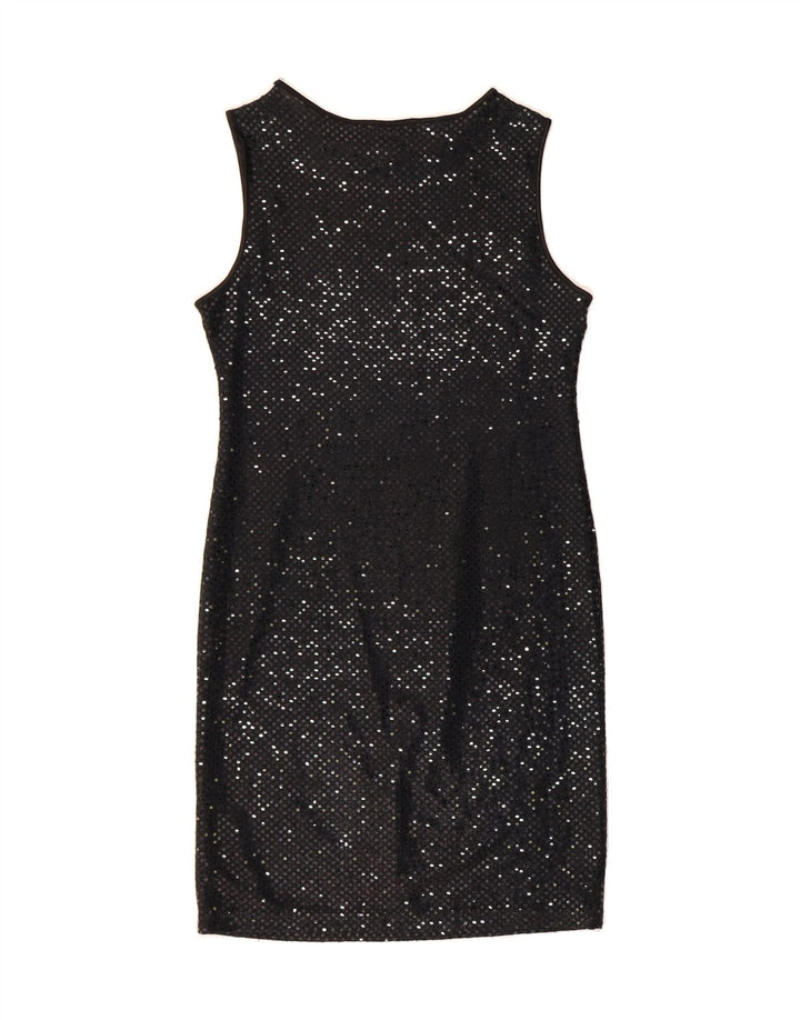 SARA GLENZER Womens Sleeveless Sheath Dress IT 42 Medium Black Polyester Vintage Sara Glenzer and Second-Hand Sara Glenzer from Messina Hembry 