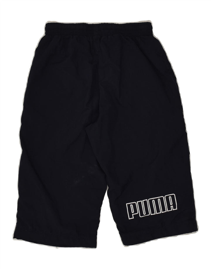 PUMA Boys Bermuda Sport Shorts 9-10 Years Navy Blue Polyester | Vintage Puma | Thrift | Second-Hand Puma | Used Clothing | Messina Hembry 