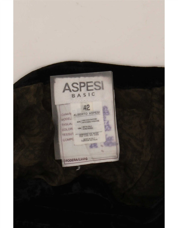Aspesi Womens Maxi Wrap Skirt IT 42 Medium W26 Black Paisley Viscose