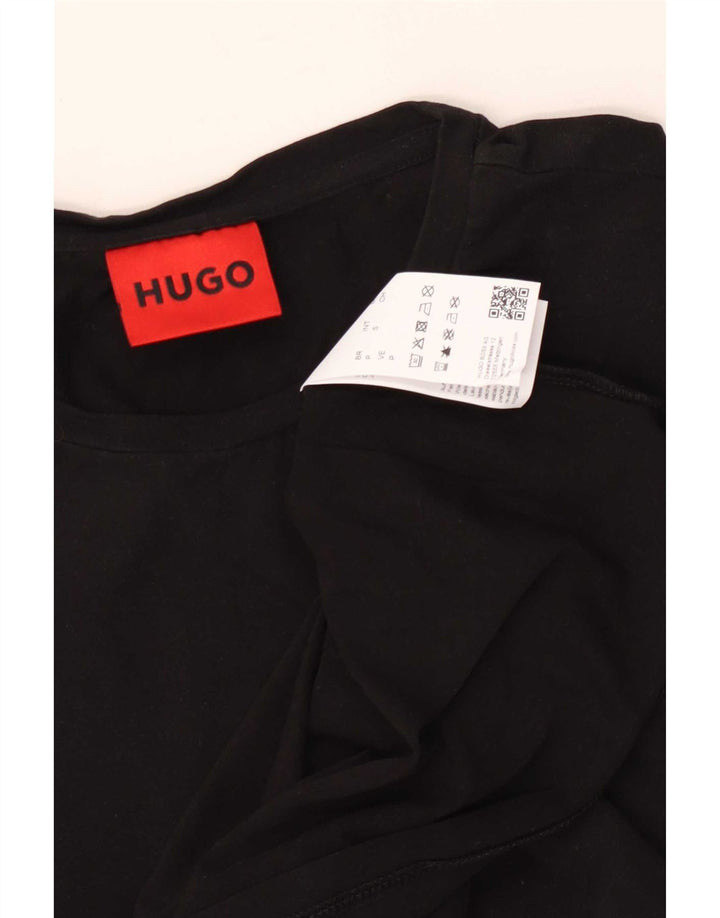 Hugo Boss Herre T-Shirt Top Lille Sort Bomuld