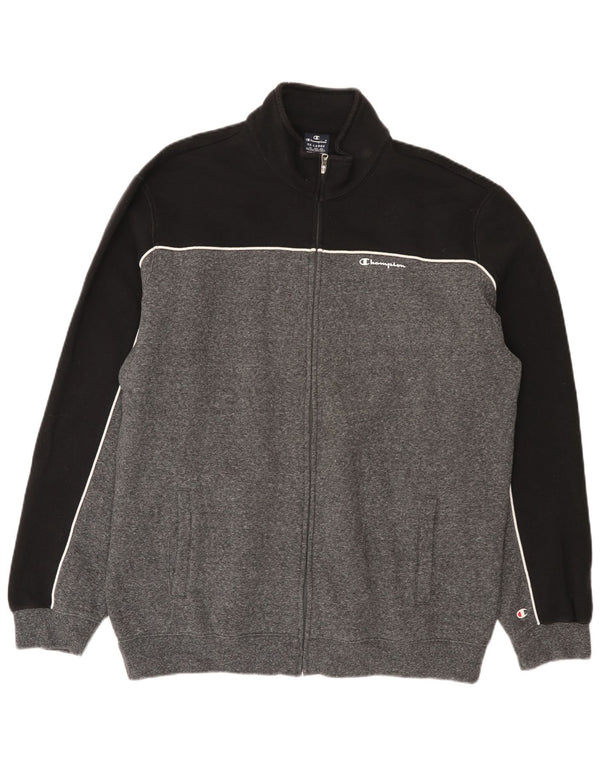 Champion Herren-Trainingsanzugoberteil, Jacke, 3XL, Grau, Colourblock-Baumwolle