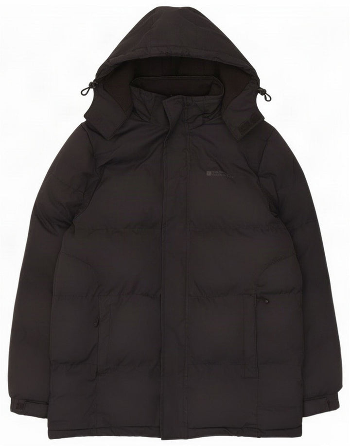 Mountain Warehouse Mens Hooded Padded Coat UK 38 Medium Black Polyester