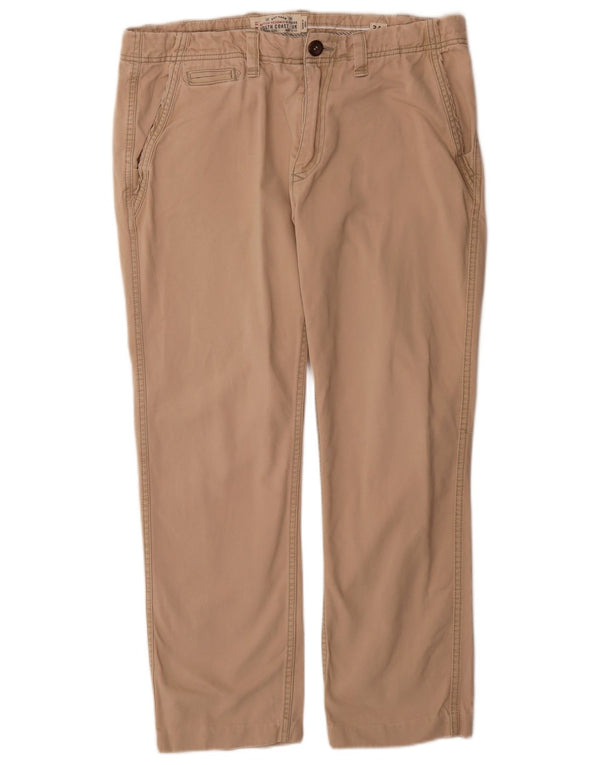 Fat Face Herre lige Chinobukser W34 L29 Beige Bomuld