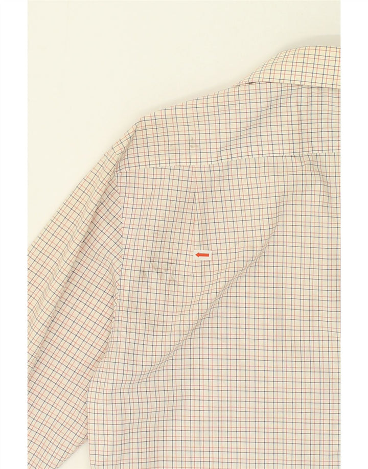 TOMMY HILFIGER Mens Wrinkle Free Shirt Size 15 1/2 Medium Beige Check Vintage Tommy Hilfiger and Second-Hand Tommy Hilfiger from Messina Hembry 