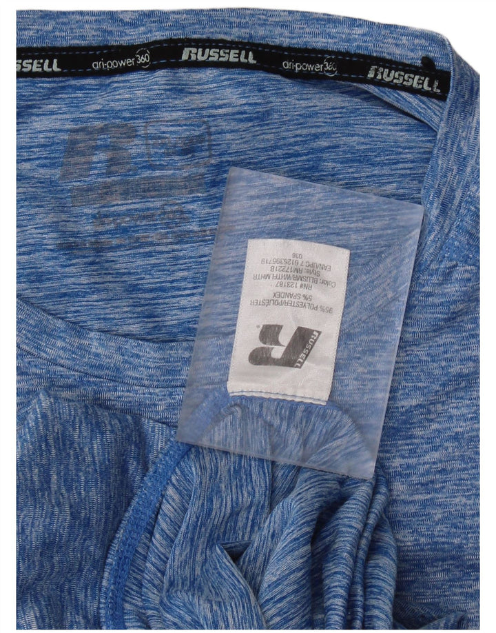 T-shirt da uomo Russell Athletic Top 2XL poliestere chiazzato blu