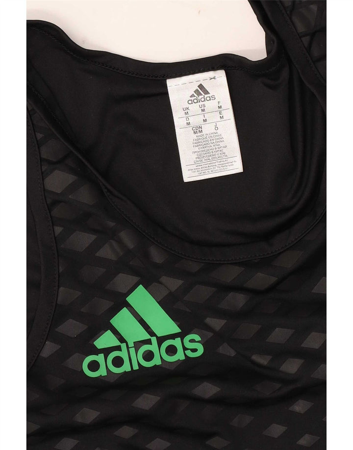 Adidas Herre Grafisk Vest Top Medium Sort Argyle/Diamond Polyester