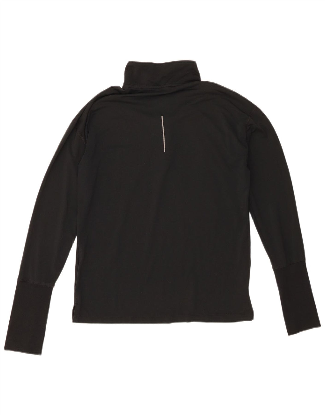 Nike Womens Dri Fit Zip Neck Pullover Trainingsanzug Top UK 6 XS Schwarz Polyester