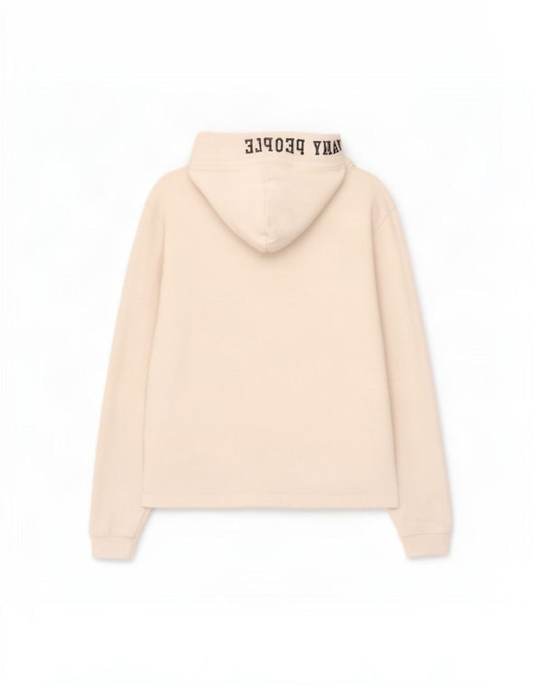 Maglione con cappuccio grafico da donna Replay UK 14 medio bianco sporco