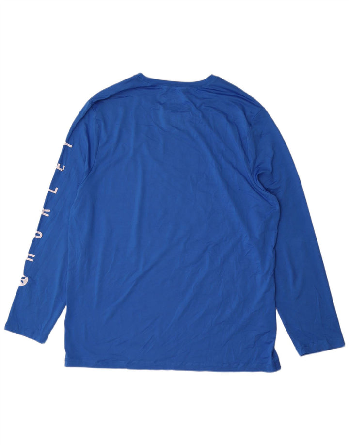 Top grafic pentru bărbați Hurley cu mânecă lungă, XL, poliester, albastru