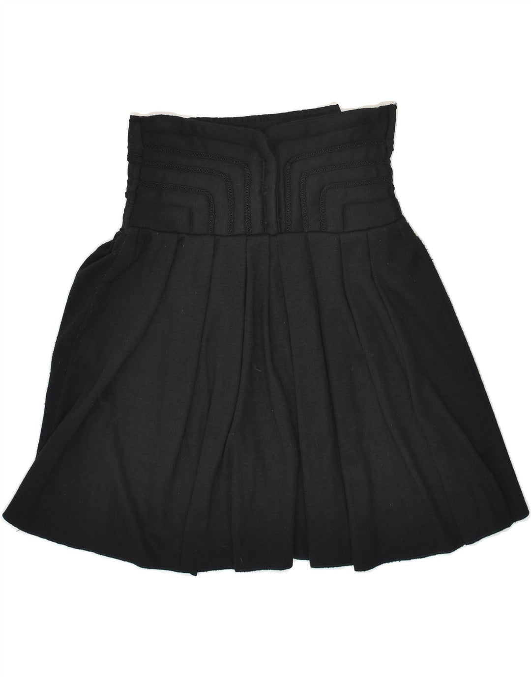 VINTAGE Womens High Waist A-Line Skirt W30 Medium Black | Vintage Vintage | Thrift | Second-Hand Vintage | Used Clothing | Messina Hembry 