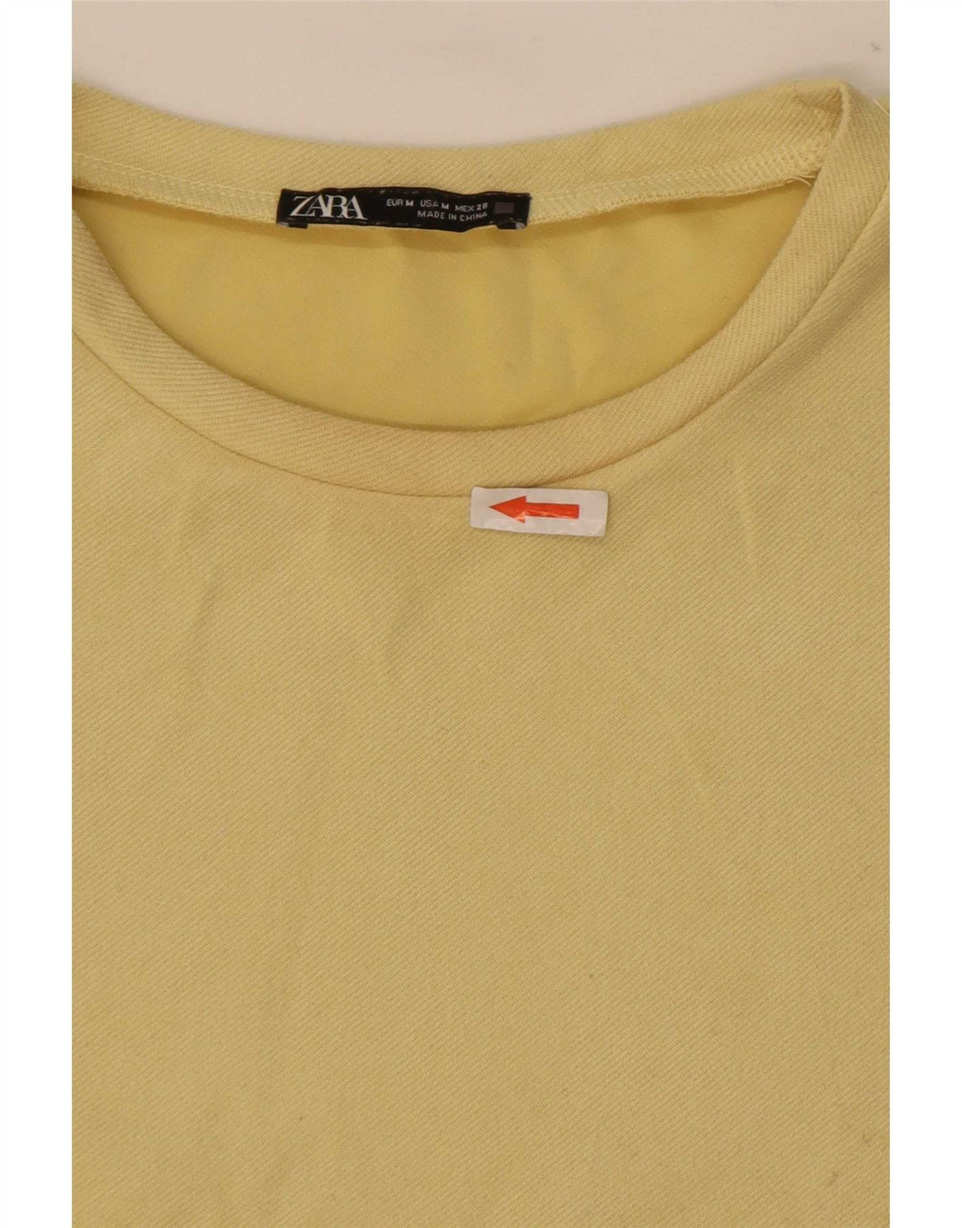 Zara Γυναικείο Φόρεμα Shift UK 14 Medium Yellow