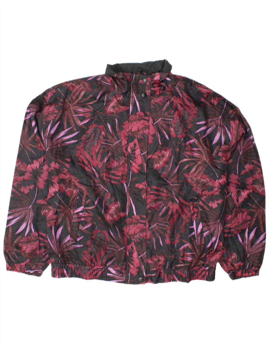 R&R Womens Oversized Bomber Jacket UK 14/16 Large Multicoloured Floral