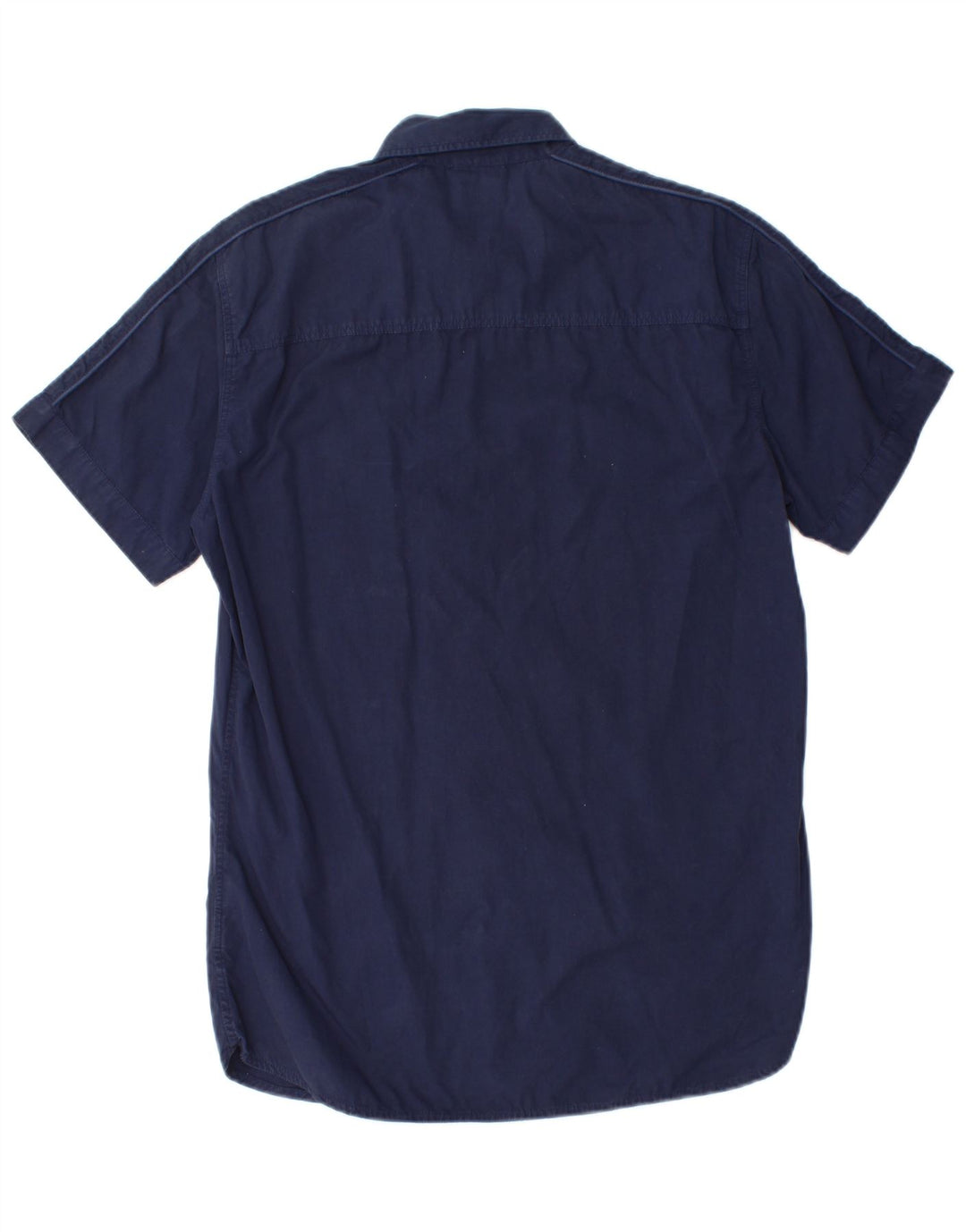 North Sails Mens Short Sleeve Shirt Medium Navy Blue Cotton