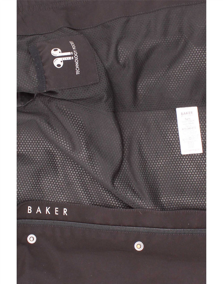 Jaqueta de chuva com capuz gráfico Ted Baker Boys 4-5 anos poliéster preto