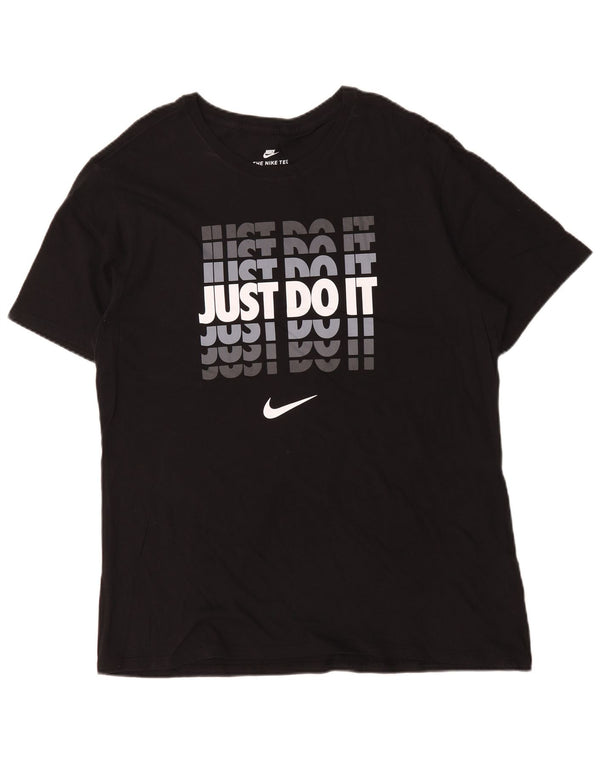 Nike Camiseta gráfica para hombre Top XL Algodón negro