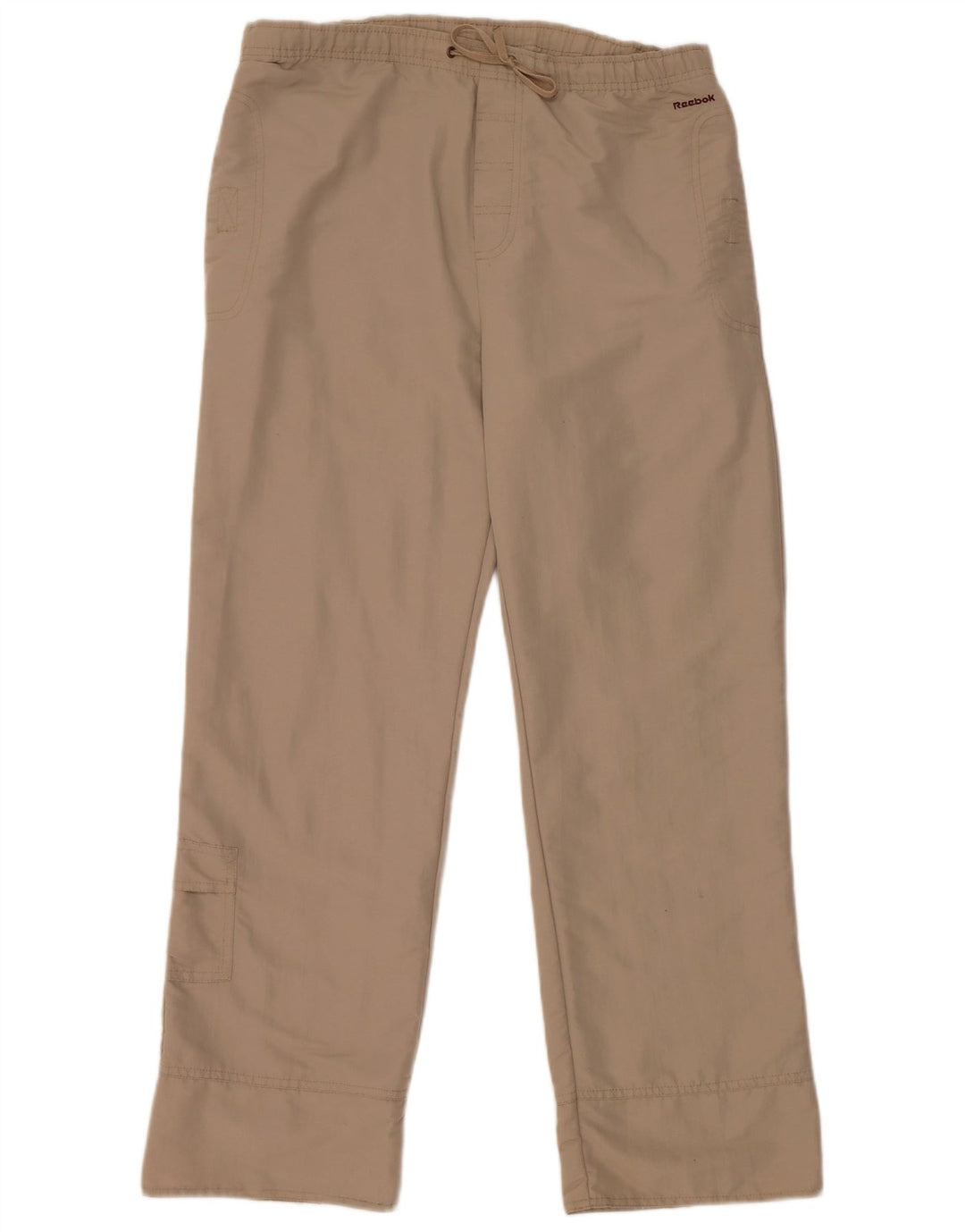 Reebok Womens Cargo Tracksuit Trousers UK 12 Medium Beige Nylon