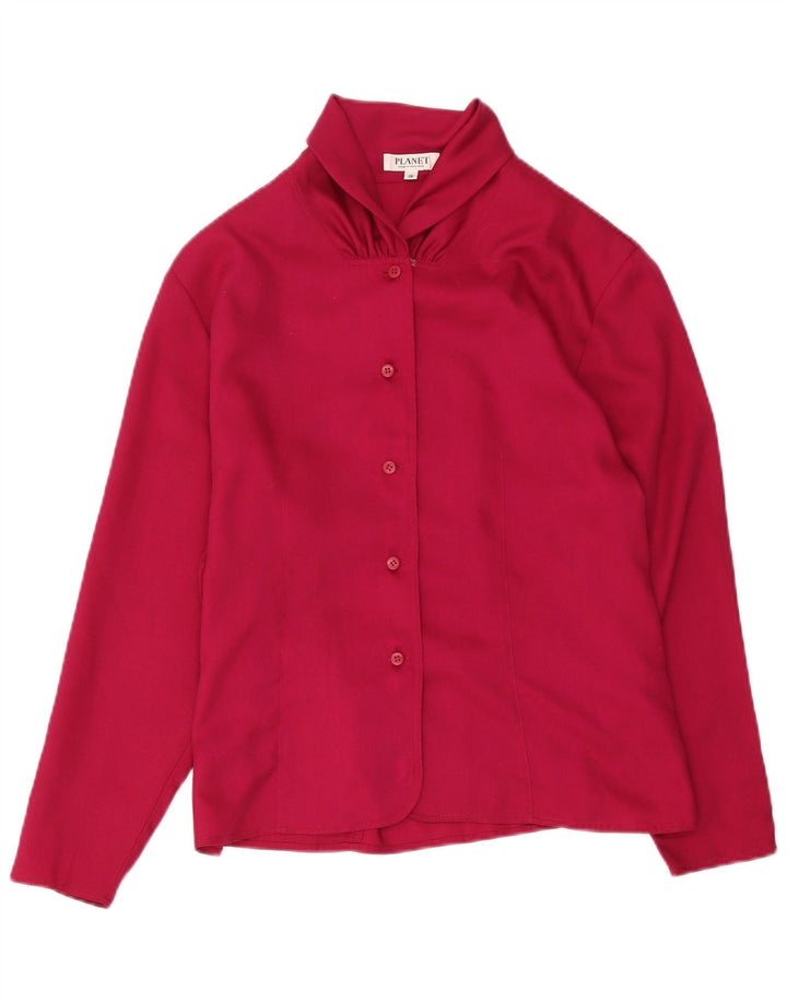 Planet Womens Shirt Bluse UK 16 Large Pink Polyester