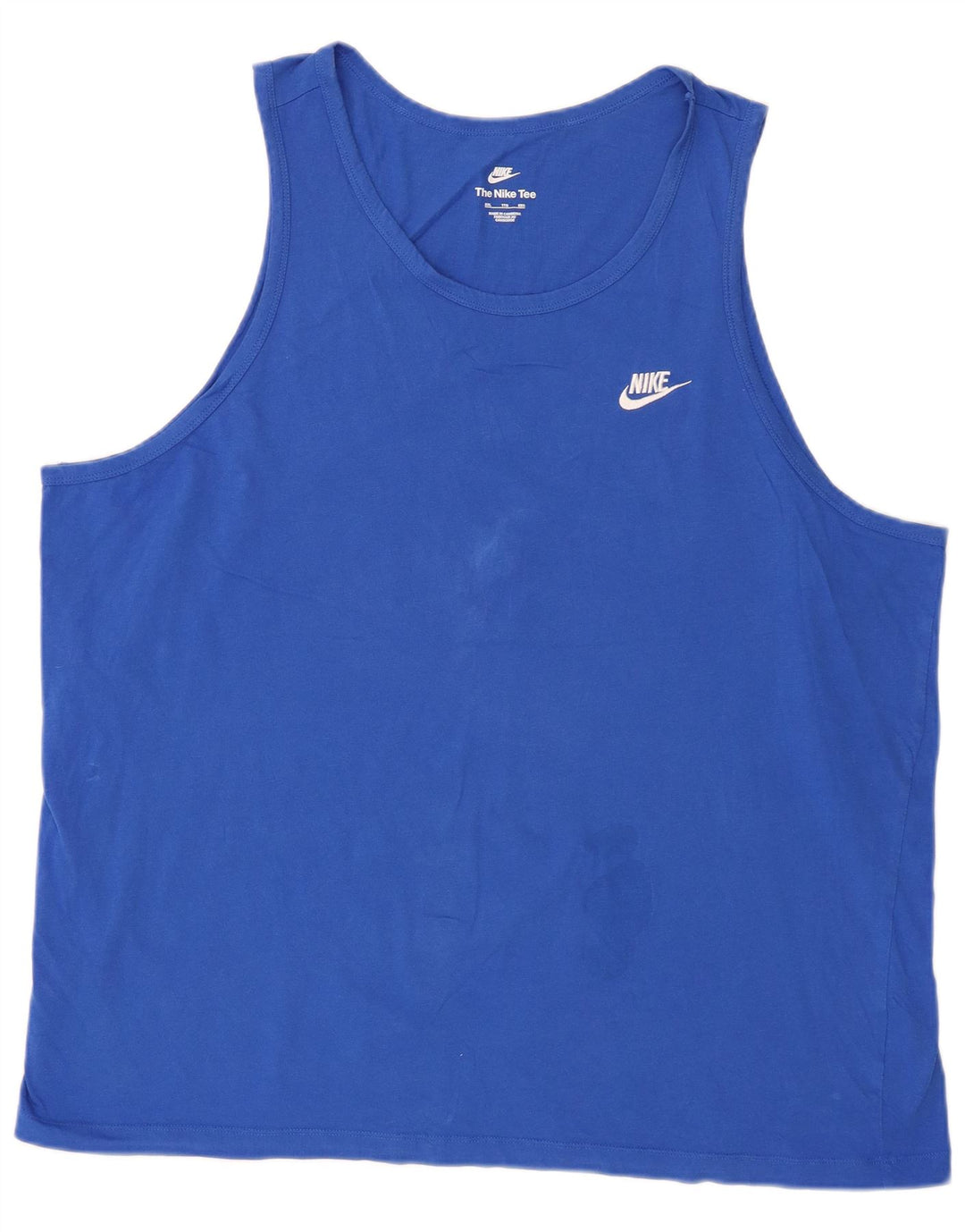 Nike Mens Vest Top 2XL Blue Cotton