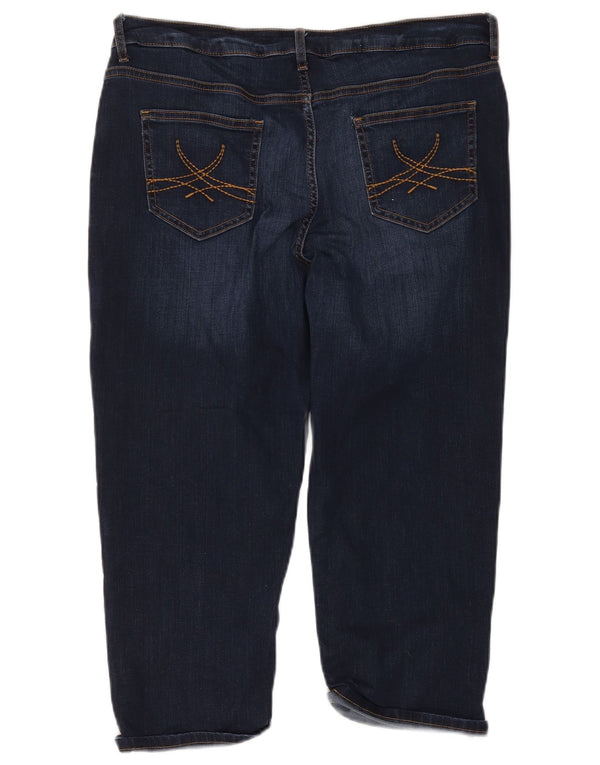Marks & Spencer Capri-Jeans für Damen, UK 16, Größe L, W38, L20, Marineblau, Baumwolle