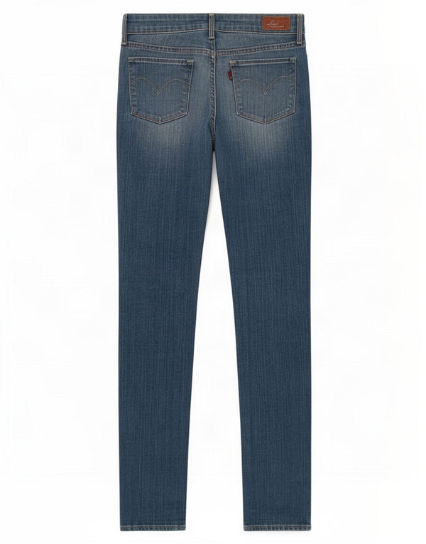Женские джинсы скинни слегка пышной формы Levi's W28 L31, синий хлопок