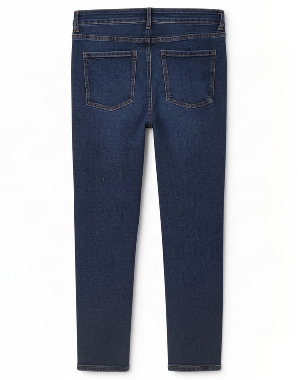 Jeans corti Marks & Spencer da donna Lily Slim UK 12 medio W30 L26 blu