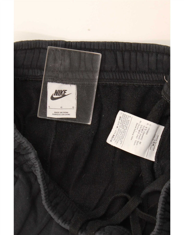 Nike Mens Tracksuit Trousers Joggers Large  Black Cotton