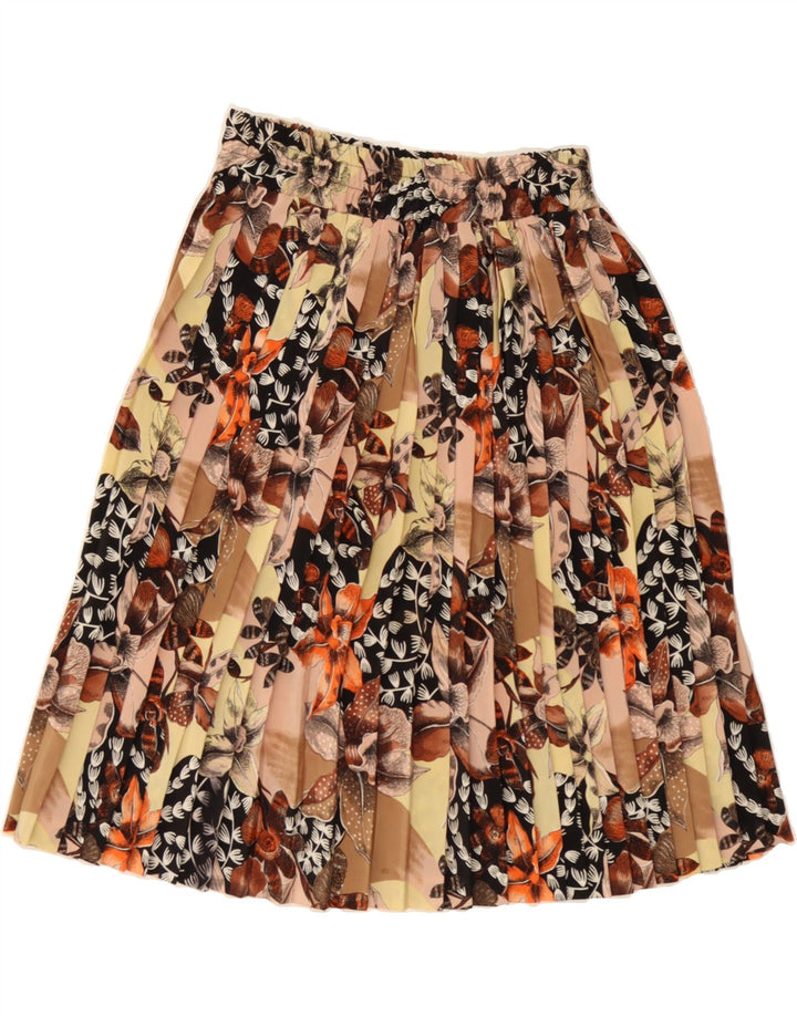 VINTAGE Womens Pleated Skirt W28 Medium  Multicoloured Floral Vintage Vintage and Second-Hand Vintage from Messina Hembry 