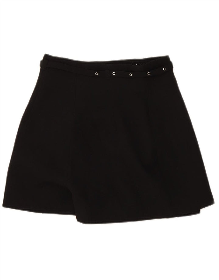 VINTAGE Womens Skort W25 XS Black Polyester