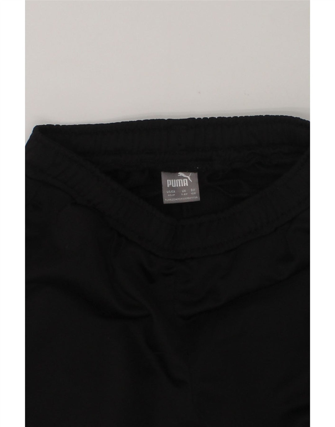 PUMA Boys Tracksuit Trousers 7-8 Years Black Polyester | Vintage Puma | Thrift | Second-Hand Puma | Used Clothing | Messina Hembry 