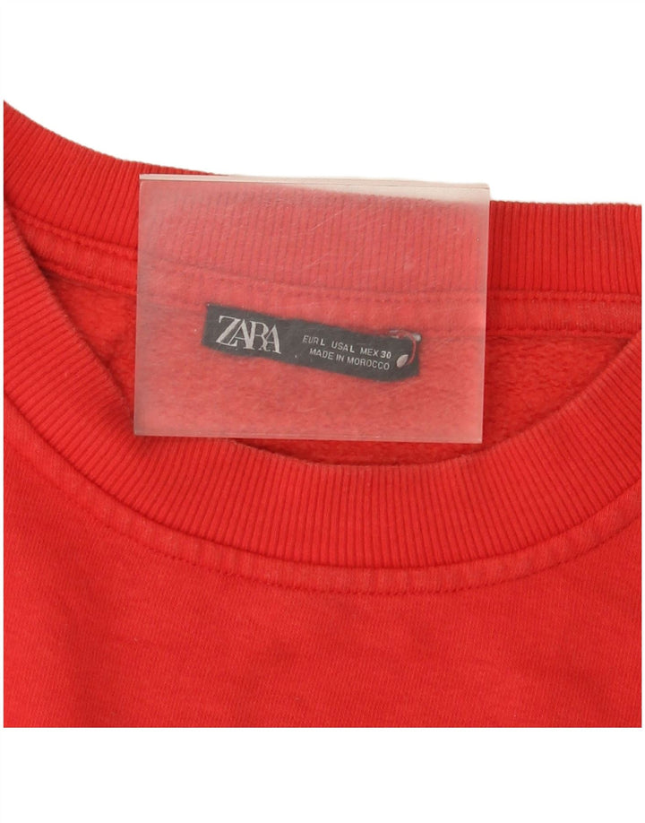 Женский свитер Zara UK 16, большой красный