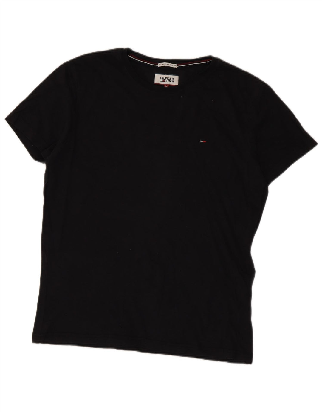 Tommy Hilfiger Mens T-Shirt Top Medium Black Cotton
