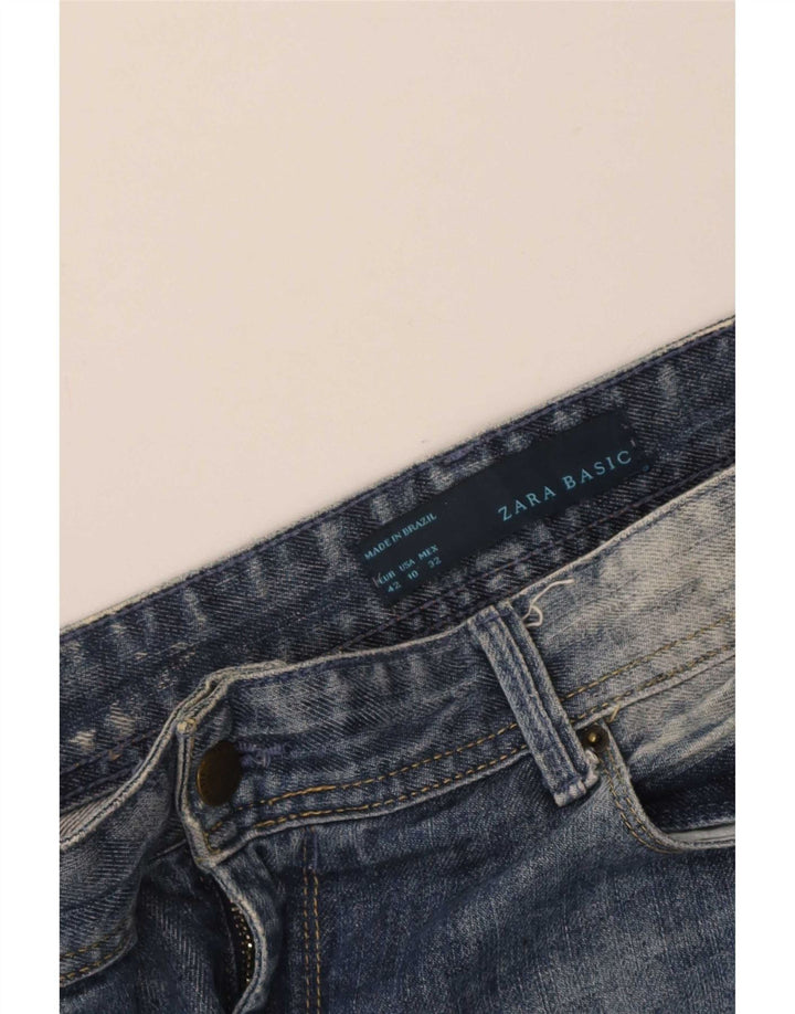 Zara Womens Distressed Slim Jeans EU 42 Large W32 L30 Blue