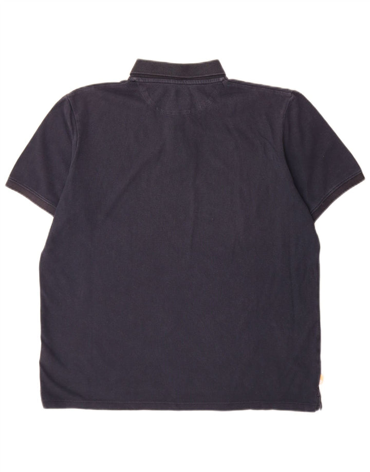 Timberland Mens Polo Shirt Large Navy Blue Cotton