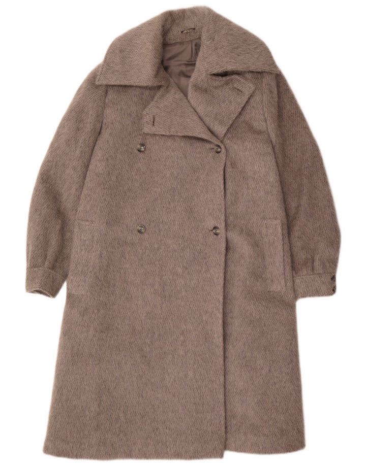vintage Femme Double Breasted Manteau EU 44 XL Gris