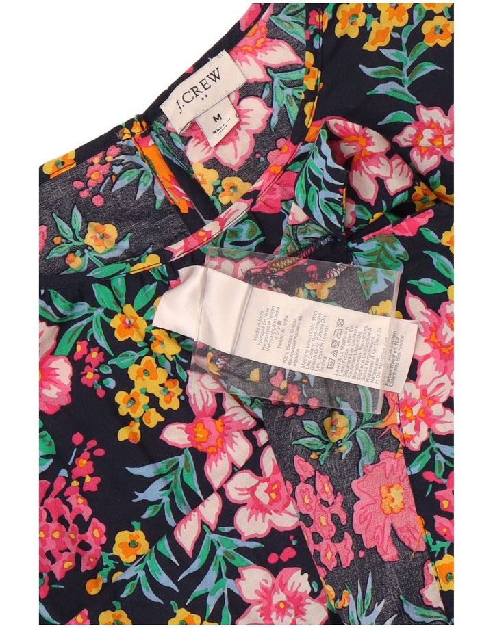 J. Crew Damen-Blusenoberteil mit Fledermausärmeln, Größe M, mehrfarbig, Blumenmuster, UK 14