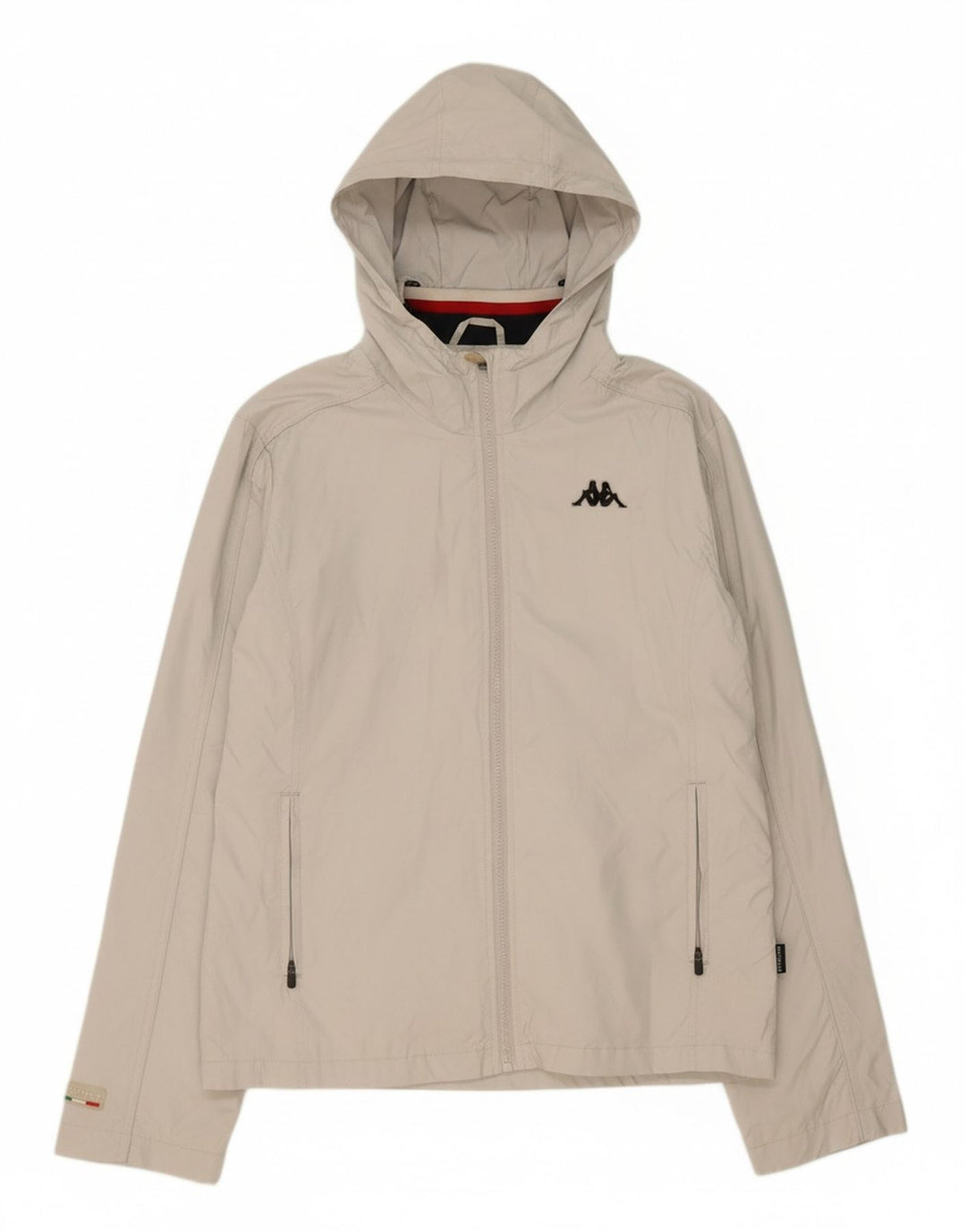 KAPPA Womens Hooded Rain Jacket UK 18 XL White Polyamide