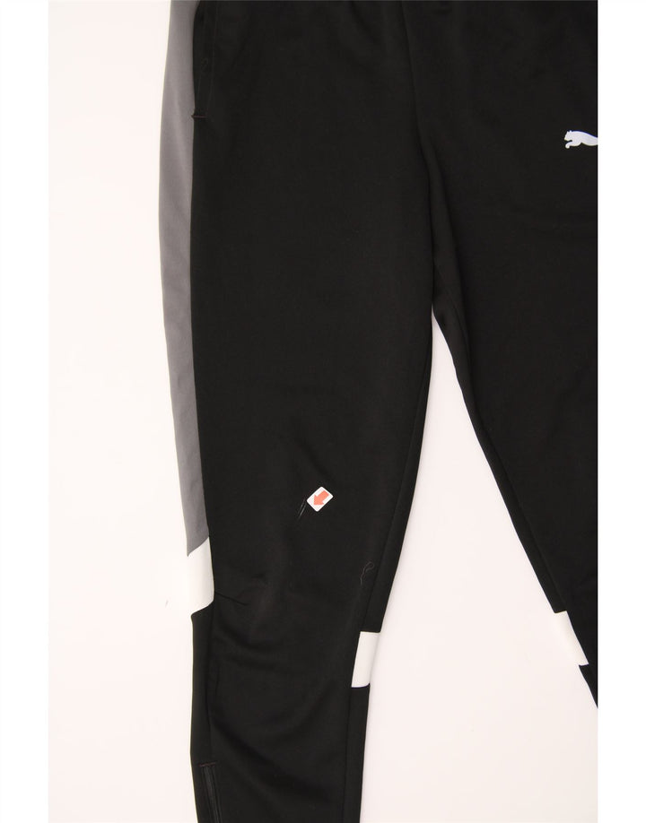 PUMA Boys Tracksuit Trousers 11-12 Years  Black Colourblock Vintage Puma and Second-Hand Puma from Messina Hembry 