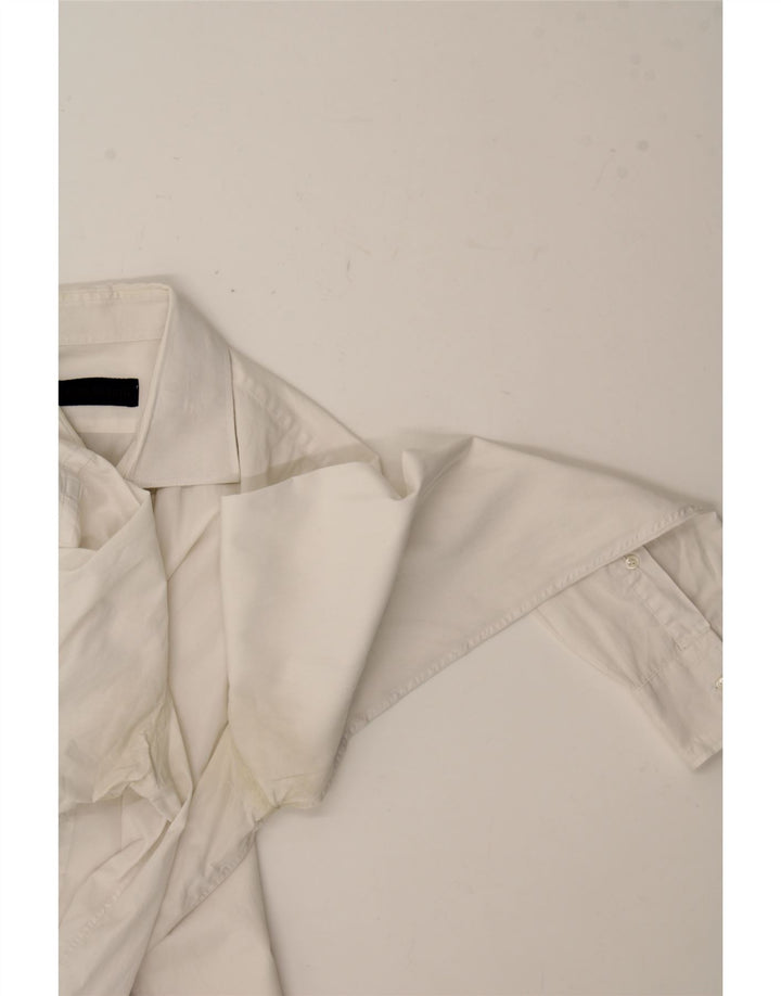 TRUSSARDI Mens Shirt Size 16 41 Large White Cotton Vintage Trussardi and Second-Hand Trussardi from Messina Hembry 
